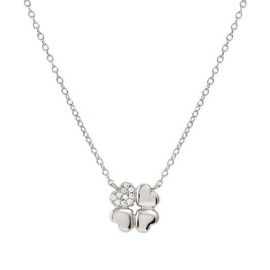 Collana Nomination donna quadrifoglio in argento con zirconi MISURA UNICA