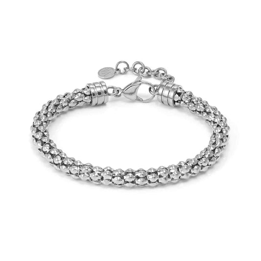 Bracciale Nomination Ecclettica in acciaio maglia popcorn Regolabile 19-23 cm