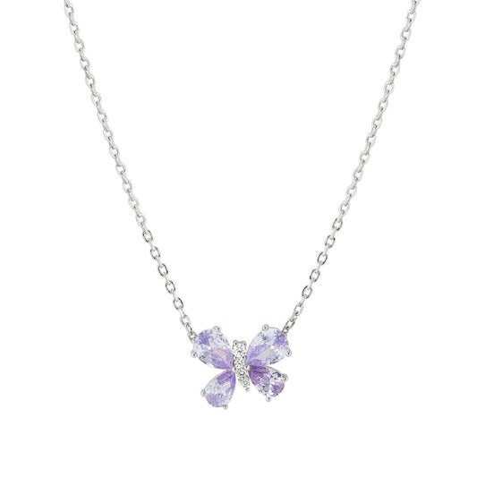 Collana donna Nomination argento con farfalla di zirconi lilla MISURA UNICA
