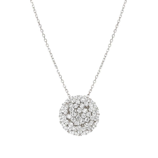 Collana Nomination donna pendente tondo in argento e zirconi MISURA UNICA