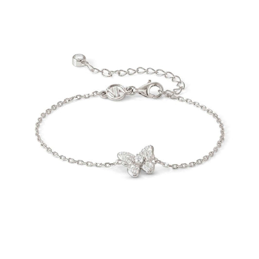 Bracciale Nomination in argento con farfalla e pavé zirconi Regolabile 15-19 cm