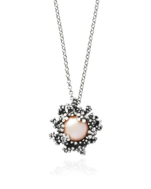 Collana girocollo da donna della collezione Giovanni Raspini Mini Blossom in argento 925 con perla e piccoli fiorellini 11937