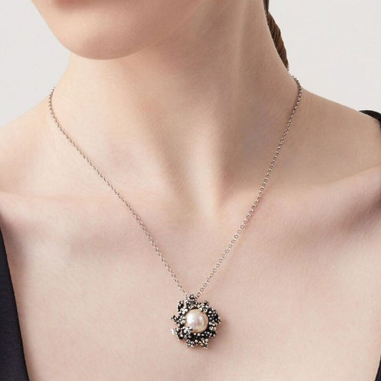 Collana donna Giovanni Raspini Mini Blossom in argento con perla e fiori 11937-2