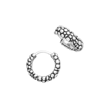 Orecchini cerchio piccolo donna Giovanni Raspini Huggie Perlage in argento 11950-1