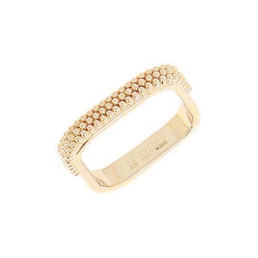 Anello squadrato da donna Pesavento Pixel argento giallo 12