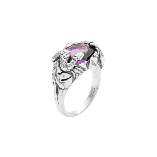 Anello Giovanni Raspini in argento 925 e quarzo viola da donna 14