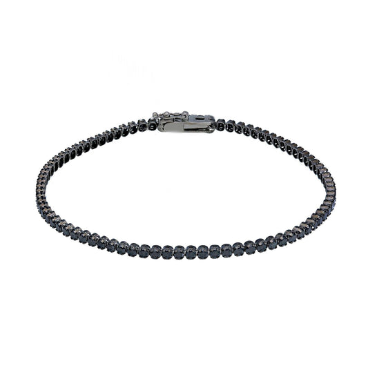 Bracciale tennis uomo JOY Gioielli Oro in oro zirconi neri 199780-1
