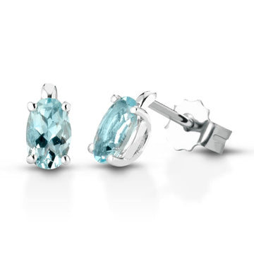Orecchini PG Gioielli in oro 18kt con acquamarina 0,86ct MISURA UNICA