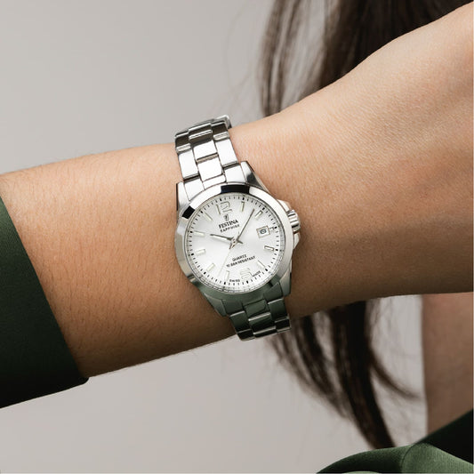 Orologio solo tempo donna Festina in acciaio con datario MISURA UNICA