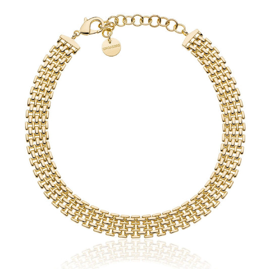 Collana choker donna Unoaerre Panther bronzo dorato maglie piccole 2321-1