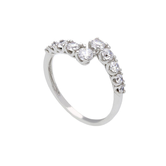 Anello donna JOY Gioielli oro bianco zirconi bianchi 236410-1