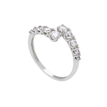 Anello donna JOY Gioielli oro bianco zirconi bianchi 236410-1