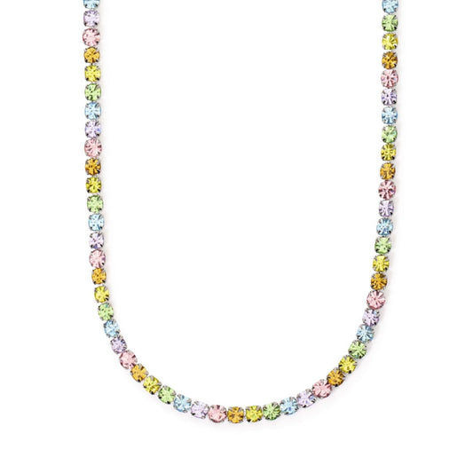 Collana tennis donna 2Jewels Youcolors acciaio con cristalli multicolor colori accesi 3 mm 251933-1