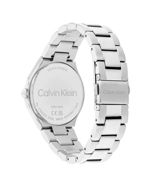 Orologio solo tempo Calvin Klein Timeless Admire da donna con cassa 36mm e bracciale in acciaio di colore argento e bianco 1687474