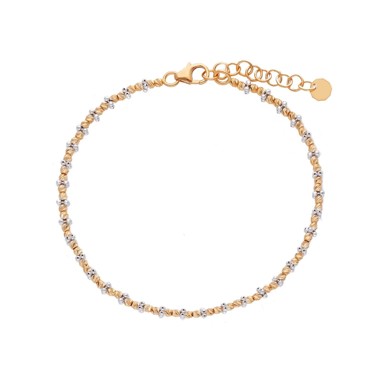 Bracciale donna JOY Gioielli in oro rosé e bianco con sfere 256174-1