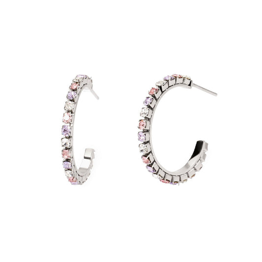 Orecchini cerchio 20mm donna 2Jewels Youcolors cristalli multicolor 261462-1