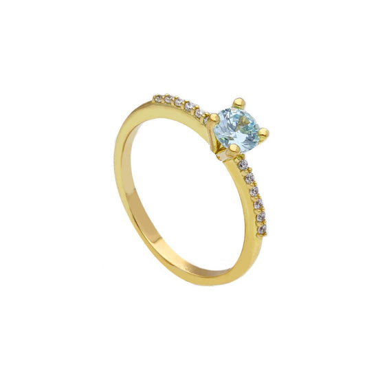 Anello solitario donna JOY Gioielli in oro giallo con topazio e zirconi 268635-1