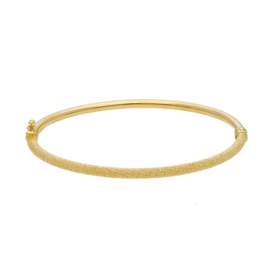 Bracciale rigido donna JOY Gioielli in oro giallo con sezione satinata 274464-1