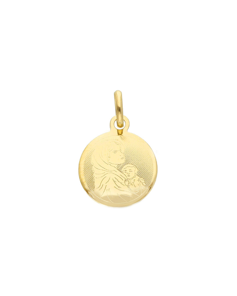 Ciondolo unisex della collezione JOY Gioielli Oro in oro giallo 18kt con madonnina e bambino 275696