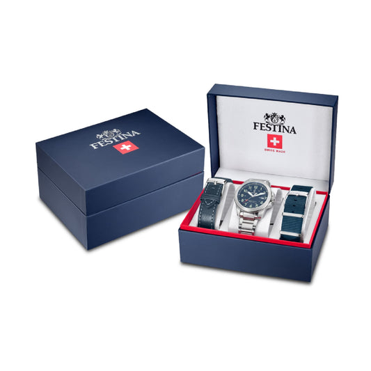 Orologio uomo Festina acciaio con 3 cinturini intercambiabili MISURA UNICA