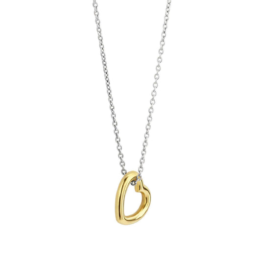 Collana donna TI SENTO Milano in argento dorato con cuore 34022SY-42-2