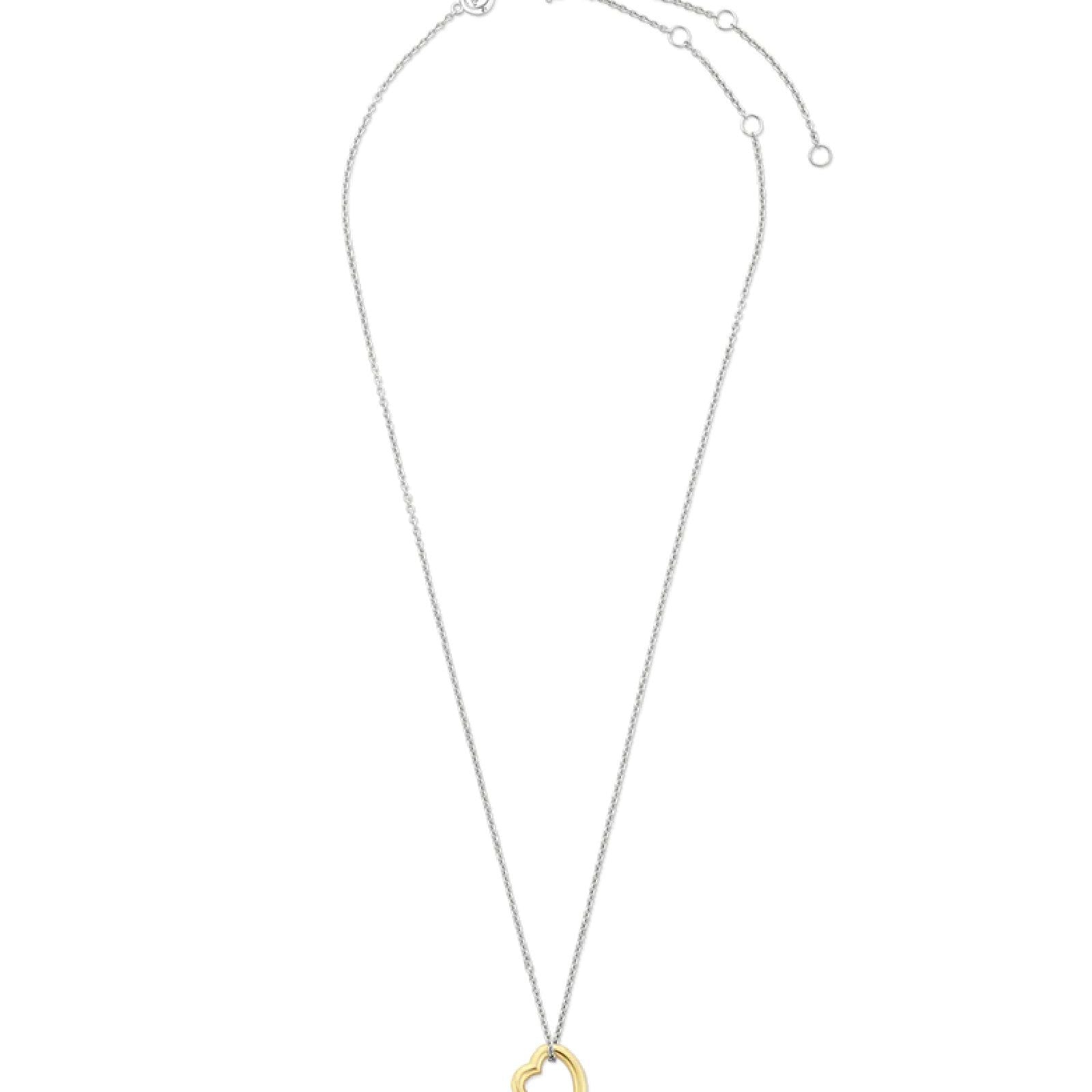 Collana donna TI SENTO Milano in argento dorato con cuore 34022SY-42-3