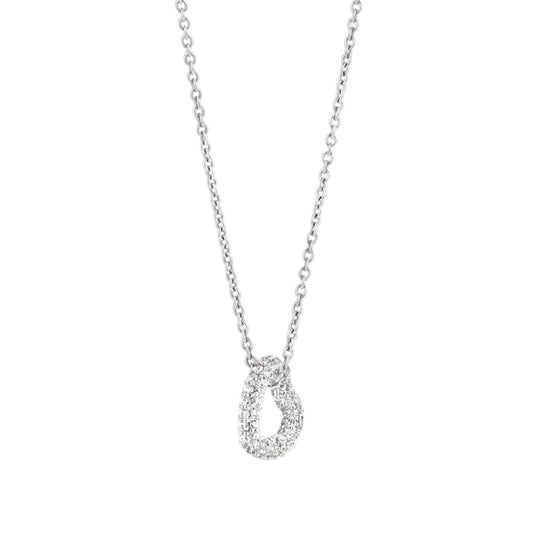 Collana donna TI SENTO Milano in argento con cuore e zirconi 34022ZI-42-2