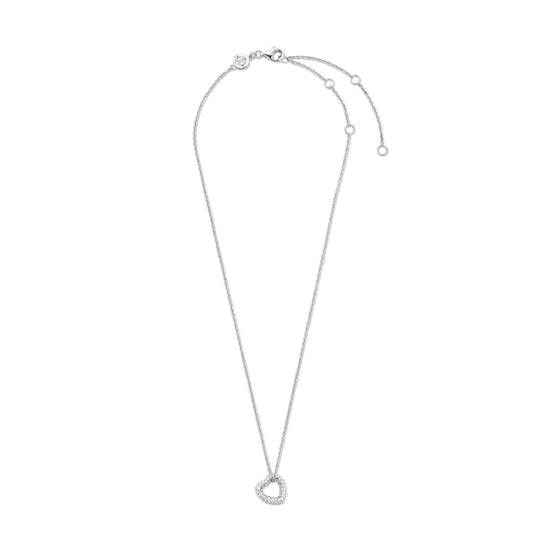 Collana donna TI SENTO Milano in argento con cuore e zirconi 34022ZI-42