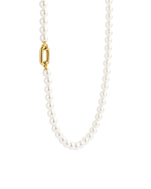 Collana girocollo da donna della collezione TI SENTO Milano in argento 925 dorato con perle 34050YP/42