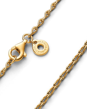 Collana girocollo da donna Pandora Moments in lega metallica placcata oro 14k con maglie intrecciate a infinito 363052C00-50