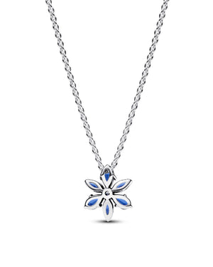 Collana con pendente Pandora Timeless da donna in Argento Sterling 925 con ciondolo a forma di fiore con zirconi blu 392387C02-45