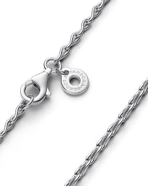Collana girocollo da donna Pandora Moments in Argento Sterling 925 con maglie intrecciate a infinito 393052C00-50