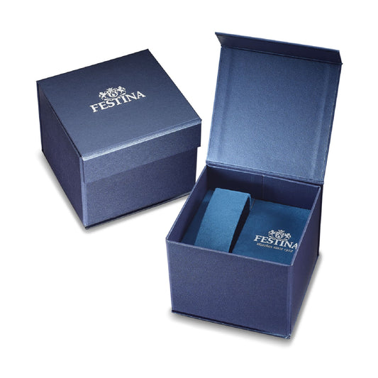 Orologio solo tempo uomo Festina in acciaio quadrante blu MISURA UNICA