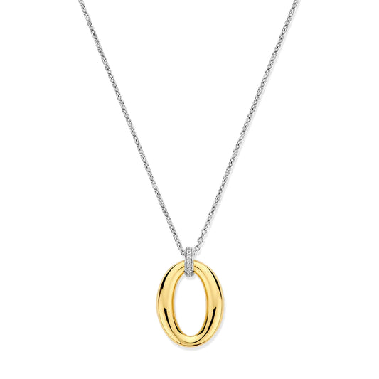 Collana donna TI SENTO Milano in argento bicolore con zirconi MISURA UNICA