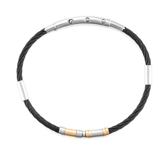 Bracciale rigido 4US Cesare Paciotti uomo in acciaio con pvd nero 4UBR6743-1
