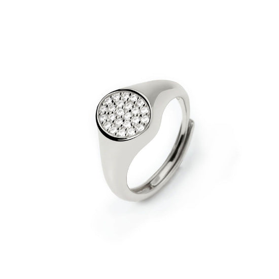 anello donna mabina chevalier in argento pave di zirconi bianchi 523423