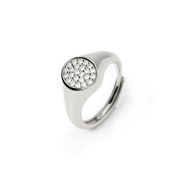 anello donna mabina chevalier in argento pave di zirconi bianchi 523423