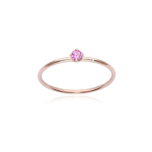 Anello solitario Burato Solitaire donna oro rosa zaffiro rosa 0,05ct 12