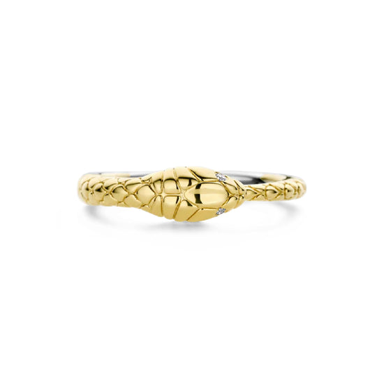 Anello serpente TI SENTO Milano in argento con pvd color oro 12