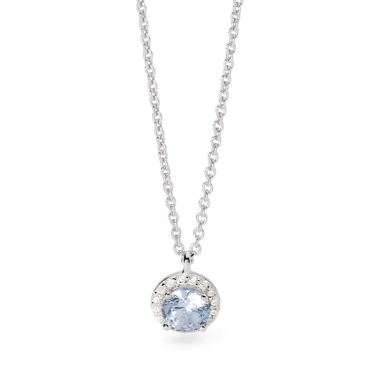 collana donna mabina revival in argento con acquamarina e zirconi 553714