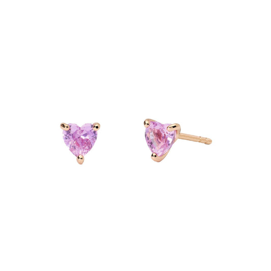 orecchini lobo donna mabina rouge in argento placcato oro rosa a cuore 563749