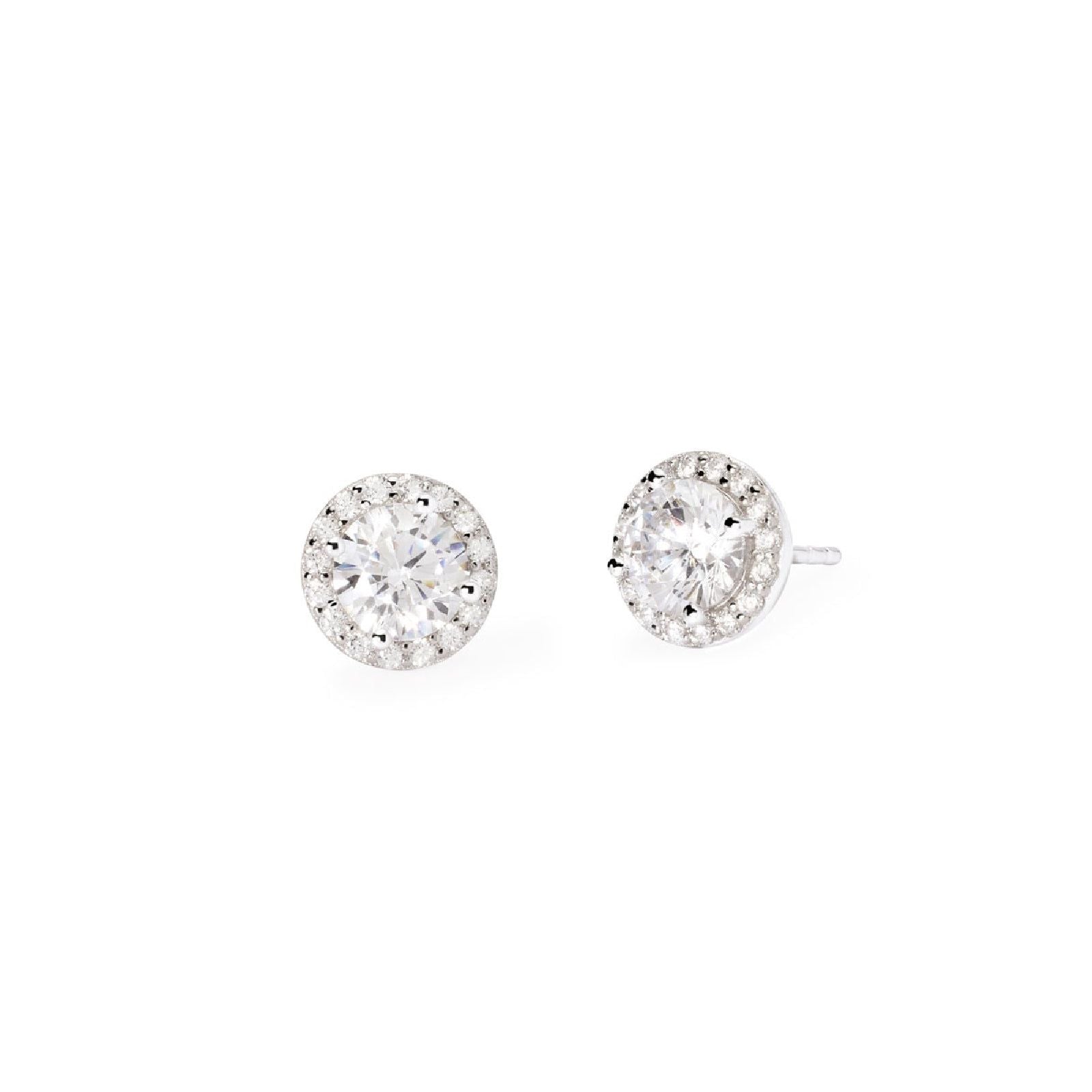 Orecchini Lobo Donna Re Carlo Iris Oro Bianco Smeraldi 0,48ct e