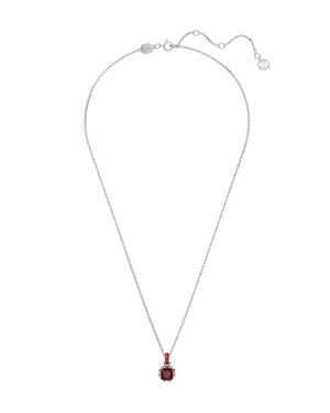 Collana girocollo da donna Swarovski Birthstone in lega di metalli rodiata con cristallo rosso del mese di gennaio 5651709