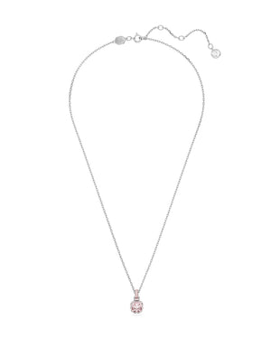 Collana girocollo da donna Swarovski Birthstone in lega di metalli rodiata con cristallo rosa del mese di giugno 5652044