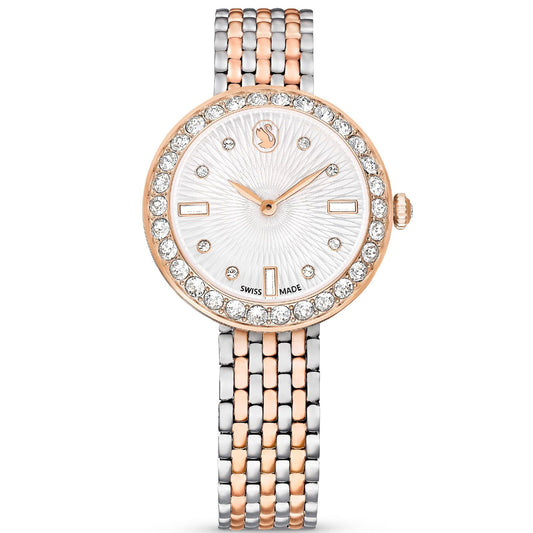 Orologio solo tempo donna Swarovski Certa acciaio bicolor rosé e cristalli 30 mm 5672971-1