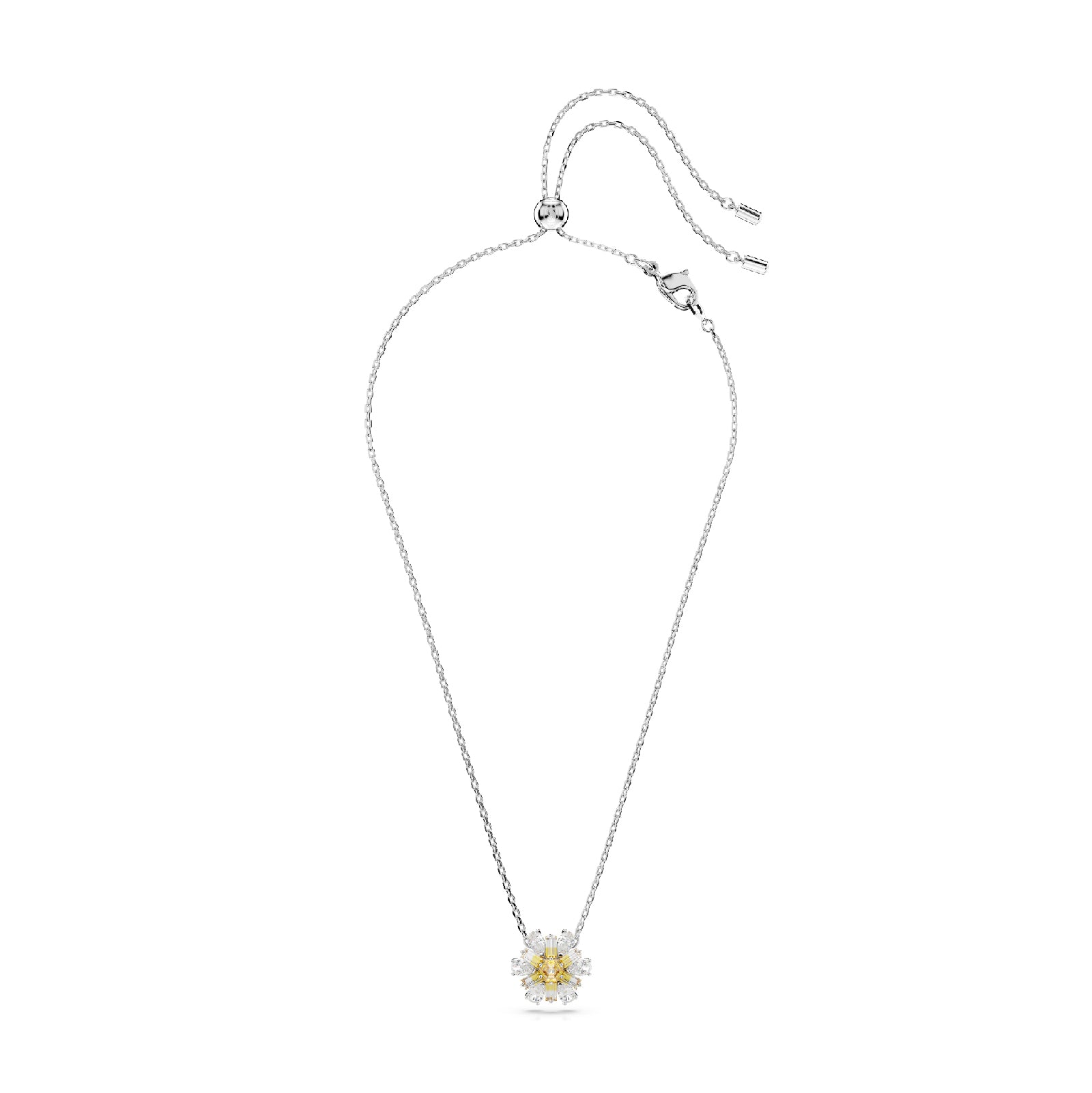 Collana donna Swarovski Idyllia argento e oro con fiore di cristalli 5679939