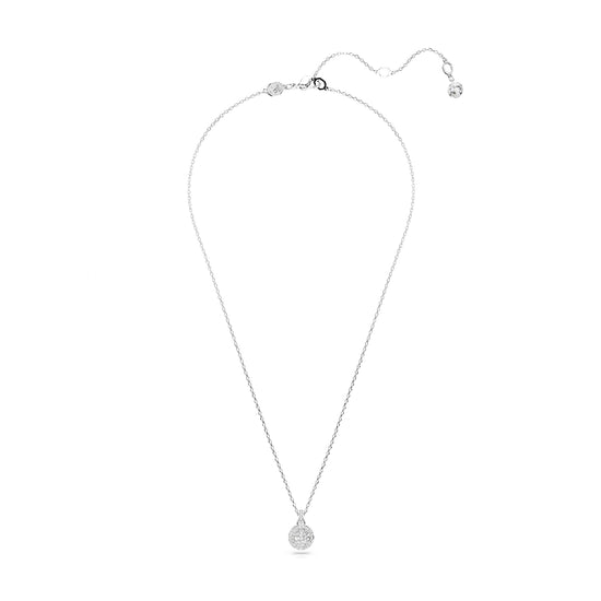 Collana donna Swarovski Meteora rodiato con ciondolo tondo e cristalli 5683446