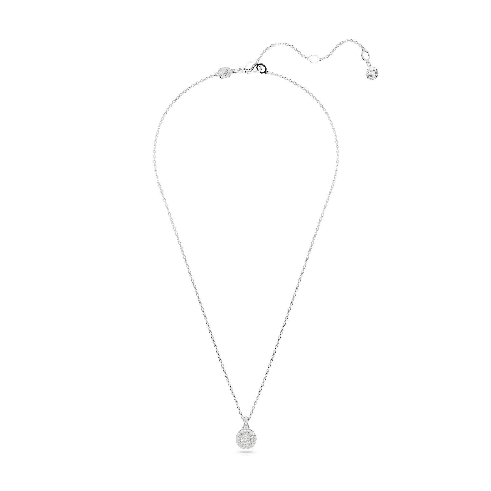 Collana donna Swarovski Meteora rodiato con ciondolo tondo e cristalli 5683446