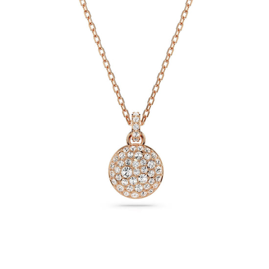 Collana donna Swarovski Meteora placcato rosé con ciondolo tondo e cristalli 5683450-1