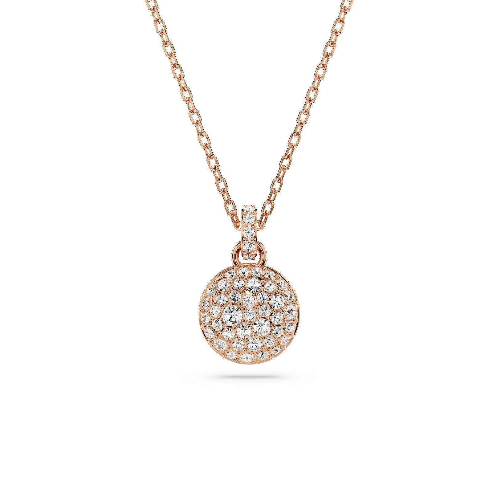 Collana donna Swarovski Meteora placcato rosé con ciondolo tondo e cristalli 5683450-1